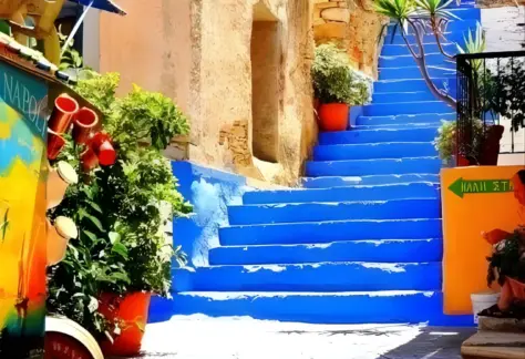 simi streets blue stairs